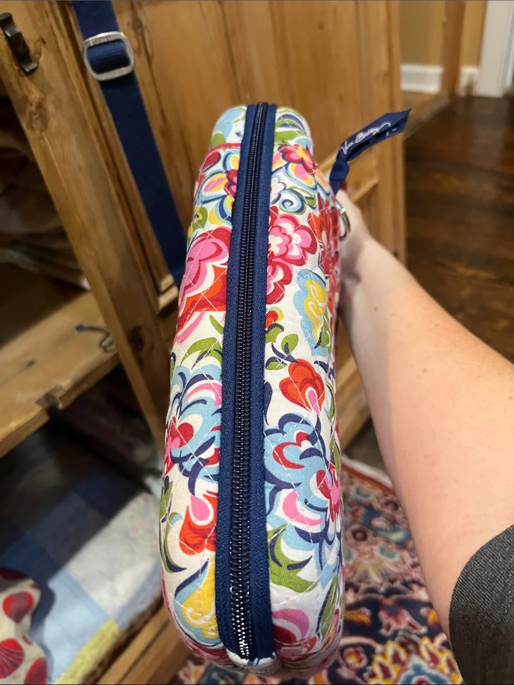 Vera Bradley 17” Laptop Bag in Retired Hope Garden Pattern